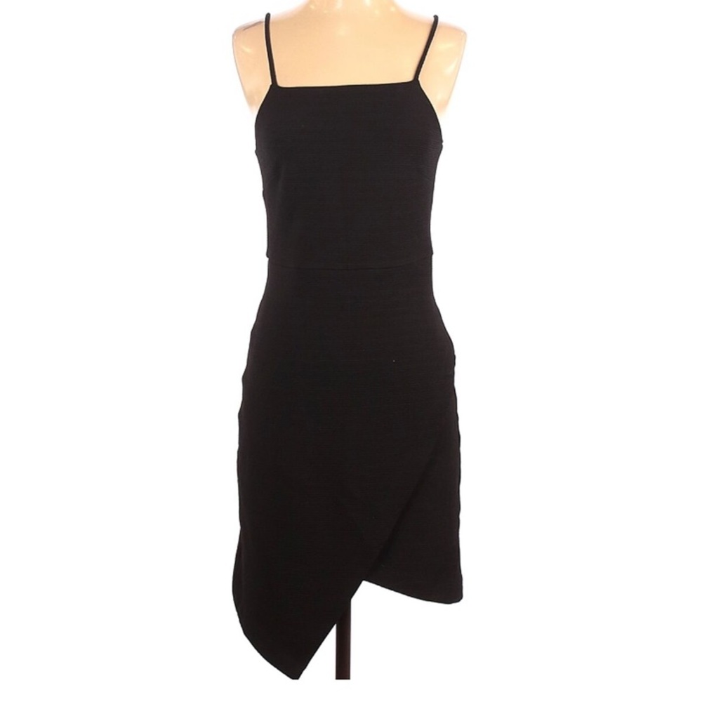 June & Hudson Black Asymmetrical Cocktail Dress